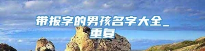 带报字的男孩名字大全_重复