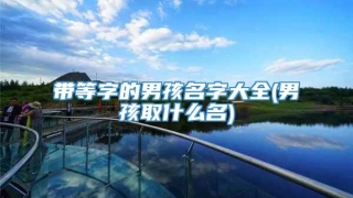 带等字的男孩名字大全(男孩取什么名)
