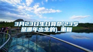 3月23日生日算命(23岁是哪年出生的)_重复