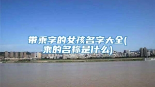 带乘字的女孩名字大全(乘的名称是什么)