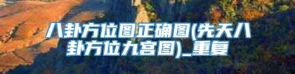 八卦方位图正确图(先天八卦方位九宫图)_重复