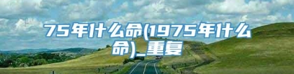 75年什么命(1975年什么命)_重复