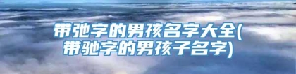 带弛字的男孩名字大全(带驰字的男孩子名字)