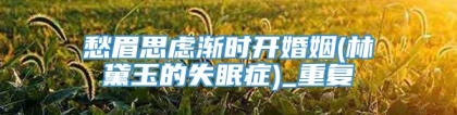 愁眉思虑渐时开婚姻(林黛玉的失眠症)_重复