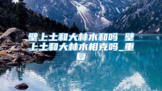壁上土和大林木和吗 壁上土和大林木相克吗_重复