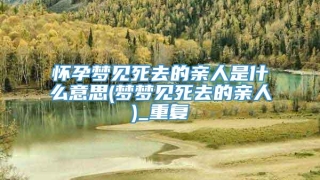 怀孕梦见死去的亲人是什么意思(梦梦见死去的亲人)_重复