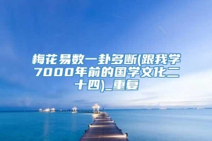 梅花易数一卦多断(跟我学7000年前的国学文化二十四)_重复