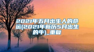 2021年五月出生人的命运(2021年新历5月出生的牛)_重复