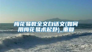 梅花易数全文白话文(如何用梅花易术起卦)_重复