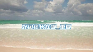 奸门痣长在哪_重复