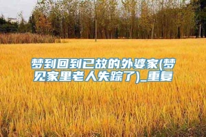 梦到回到已故的外婆家(梦见家里老人失踪了)_重复