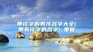 带铉字的男孩名字大全(带有铉字的名字)_重复