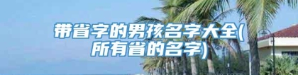 带省字的男孩名字大全(所有省的名字)