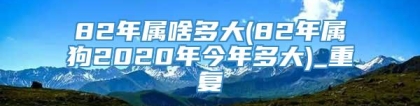 82年属啥多大(82年属狗2020年今年多大)_重复