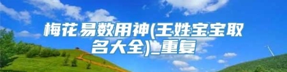 梅花易数用神(王姓宝宝取名大全)_重复