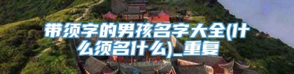 带须字的男孩名字大全(什么须名什么)_重复