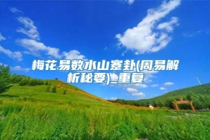 梅花易数水山蹇卦(周易解析秘要)_重复