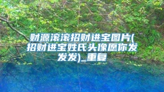 财源滚滚招财进宝图片(招财进宝姓氏头像愿你发发发)_重复