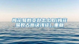 梅花易数变卦怎么取(梅花易数占断诀浅谈)_重复