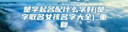 楚字起名配什么字好(楚字取名女孩名字大全)_重复