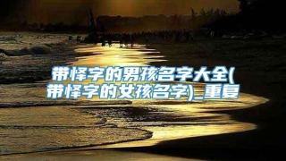 带怿字的男孩名字大全(带怿字的女孩名字)_重复