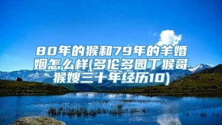 80年的猴和79年的羊婚姻怎么样(多伦多园丁猴哥猴嫂三十年经历10)