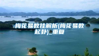 梅花易数挂解析(梅花易数起卦)_重复