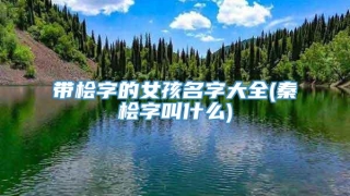 带桧字的女孩名字大全(秦桧字叫什么)