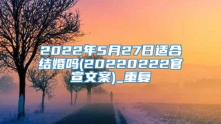 2022年5月27日适合结婚吗(20220222官宣文案)_重复