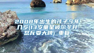 2008年出生的孩子今年几岁(13岁童星被尔冬升怒斥耍大牌)_重复