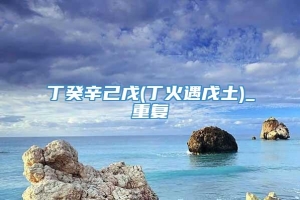 丁癸辛己戊(丁火遇戊土)_重复