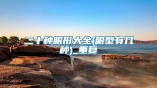 二十种眼形大全(眼型有几种)_重复
