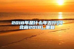 2018年是什么年五行(河北省2018)_重复