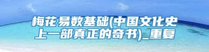 梅花易数基础(中国文化史上一部真正的奇书)_重复