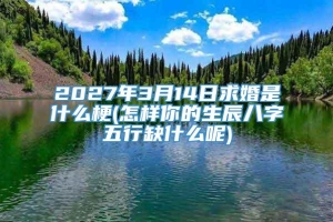 2027年3月14日求婚是什么梗(怎样你的生辰八字五行缺什么呢)