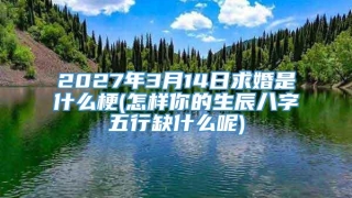 2027年3月14日求婚是什么梗(怎样你的生辰八字五行缺什么呢)