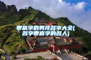 带宸字的男孩名字大全(名字带宸字的名人)