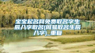 宝宝起名网免费取名字生辰八字取名(周易取名生辰八字)_重复
