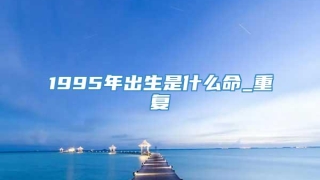 1995年出生是什么命_重复