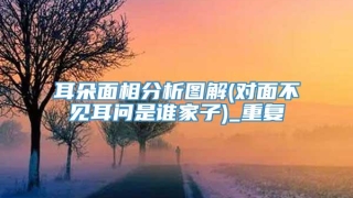 耳朵面相分析图解(对面不见耳问是谁家子)_重复