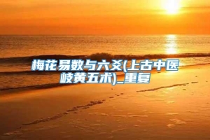 梅花易数与六爻(上古中医岐黄五术)_重复