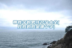 带胜字的男孩名字大全(姓胜的胜是哪个字)