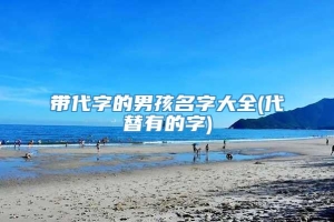 带代字的男孩名字大全(代替有的字)