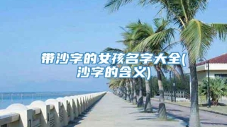 带沙字的女孩名字大全(沙字的含义)