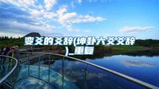 变爻的爻辞(坤卦六爻爻辞)_重复