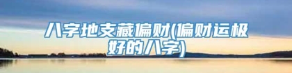 八字地支藏偏财(偏财运极好的八字)