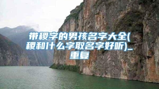 带稷字的男孩名字大全(稷和什么字取名字好听)_重复