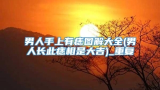 男人手上有痣图解大全(男人长此痣相是大吉)_重复