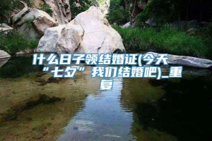 什么日子领结婚证(今天“七夕”我们结婚吧)_重复