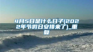 4月5日是什么日子(2022年节假日安排来了)_重复